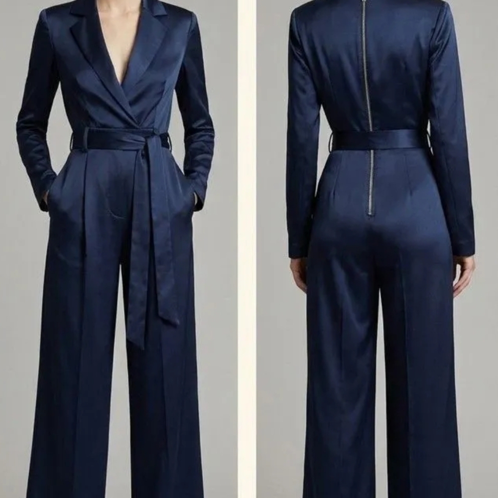Elegant Navy Blue Women's Jumpsuit